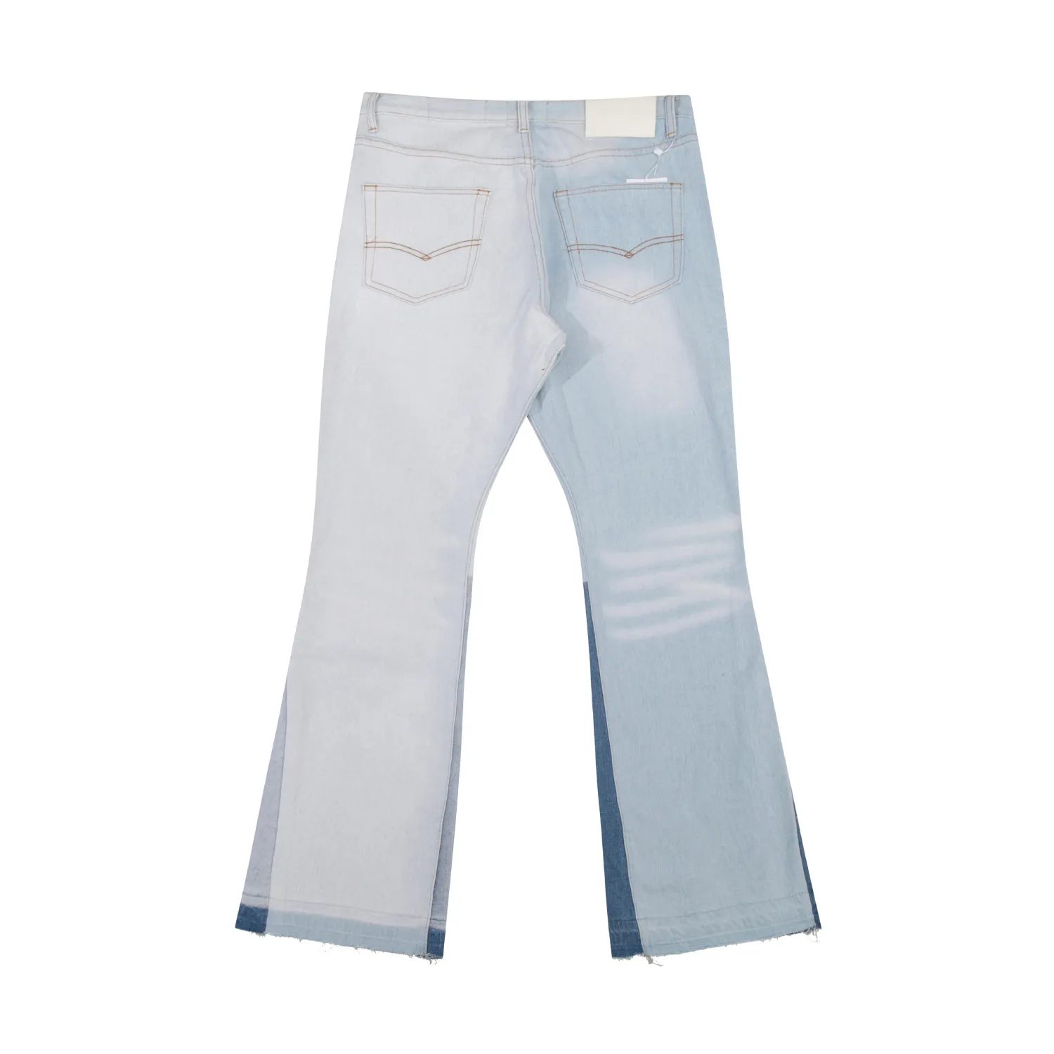 658#Gallery Dept New Mandarin Duck washed blue bootcut jeans blue spliced ​​denim trousers beautiful trendy trousers casual versatile trousers blue S~XL P250